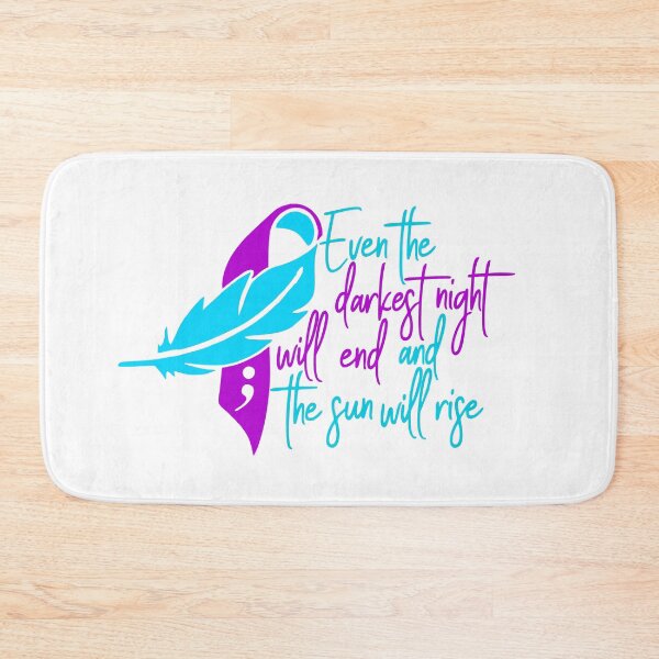 Item preview, semi colon even the darkest night will end and the sun will rise designed and sold by LaughingProf.