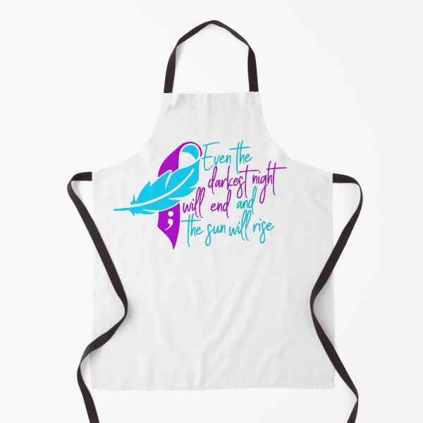 Item preview, semi colon even the darkest night will end and the sun will rise designed and sold by LaughingProf.