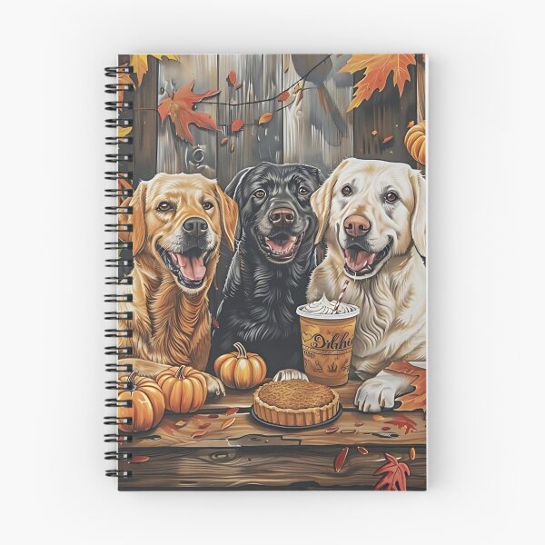 Item preview, Ilustración de otoño de perros Golden Retriever, bandera del patio de calabazas para perros, decoración de la casa de Acción de Gracias de otoño, regalo de mamá de perro, arte del café con leche de calabaza amante de los perros designed and sold by OnceOnlyArt.