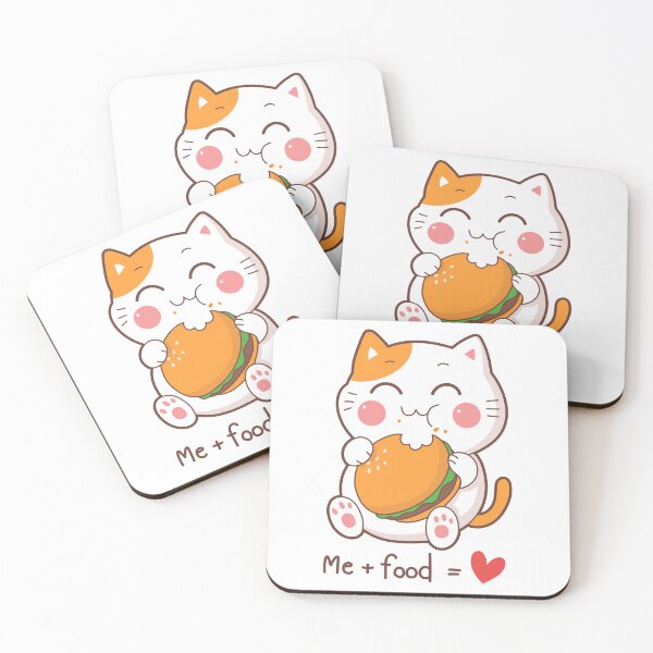 Item preview, Cute cat eating hamburger designed and sold by Faissal Thomass.