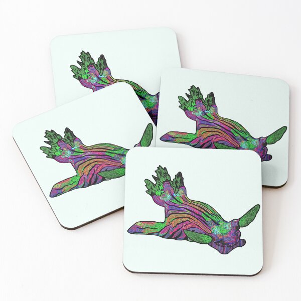 Item preview, Neon Abstract Golden Nembrotha Nudibranch color option 4 designed and sold by ArtbyDLP.