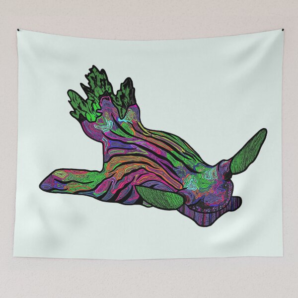 Item preview, Neon Abstract Golden Nembrotha Nudibranch color option 4 designed and sold by ArtbyDLP.