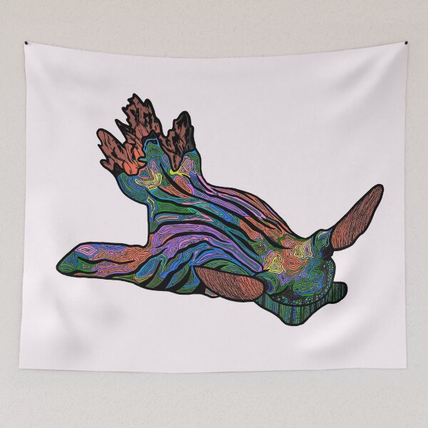 Item preview, Neon Abstract Golden Nembrotha Nudibranch color option 5 designed and sold by ArtbyDLP.