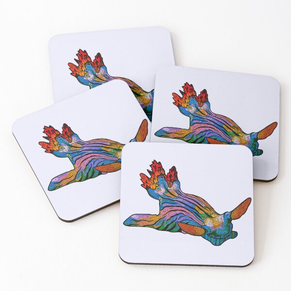 Item preview, Neon Abstract Golden Nembrotha Nudibranch color option 6 designed and sold by ArtbyDLP.