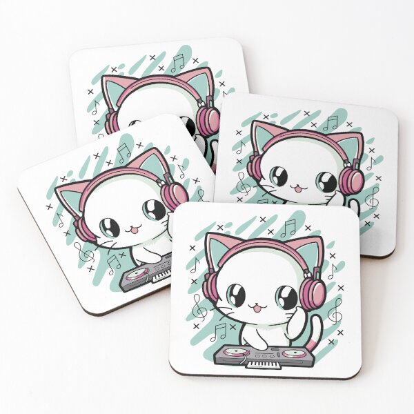 Item preview, Cute dj cat designed and sold by Faissal Thomass.