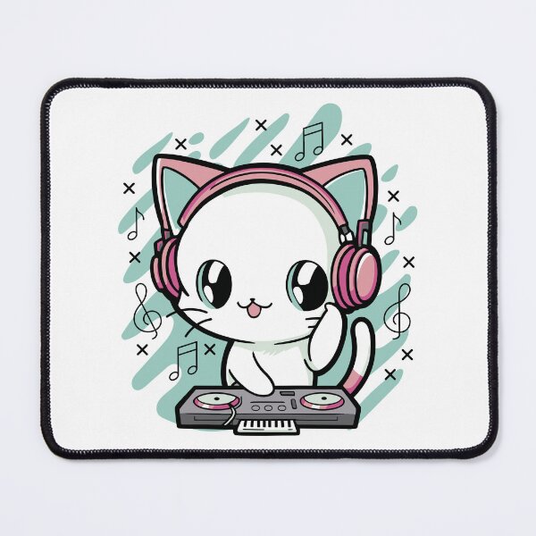 Item preview, Cute dj cat designed and sold by Faissal Thomass.