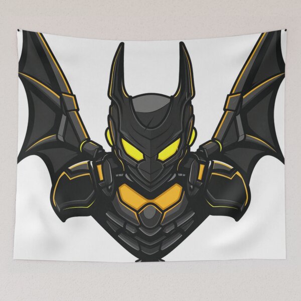 Item preview, black bat cyborg illustration designed and sold by asep sarifudin.