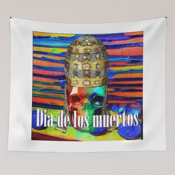 Item preview, Dia del Muertos Skull Caveiras lights on! popes and kings designed and sold by Helios Be. Lavsh.