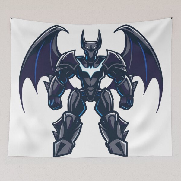 Item preview, black bat war cyborg robot illustration designed and sold by asep sarifudin.