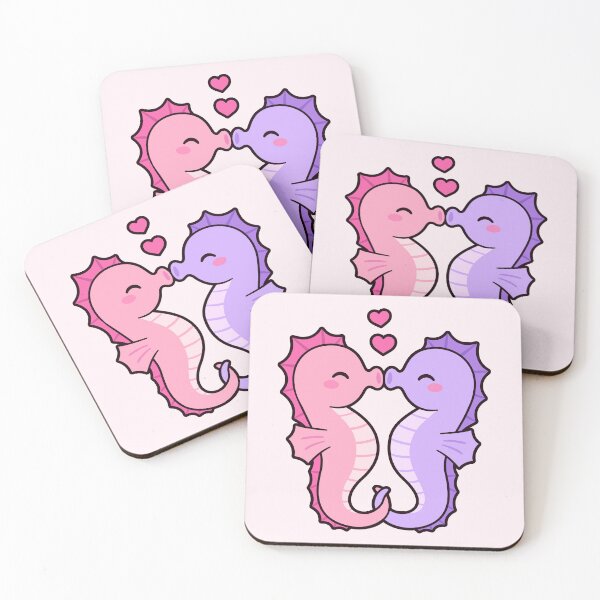 Item preview, Cute Seahorse Couple Kissing designed and sold by irmirx.