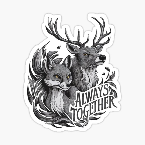 Item preview, Vixen and Stag Always Together Power Team designed and sold by Vixen-Games.