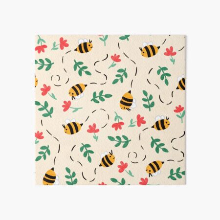 Vista previa del artículo con la obra «Patrón de abeja - Colores primaverales», diseñado y vendido por srsig designs.