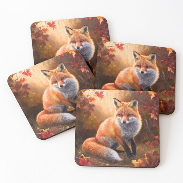 Artikelvorschau, Fuchsporträt. Herbstfuchs, Fuchsgemälde, Leonardo da Vinci-Stil entworfen und verkauft von FoxVibes.