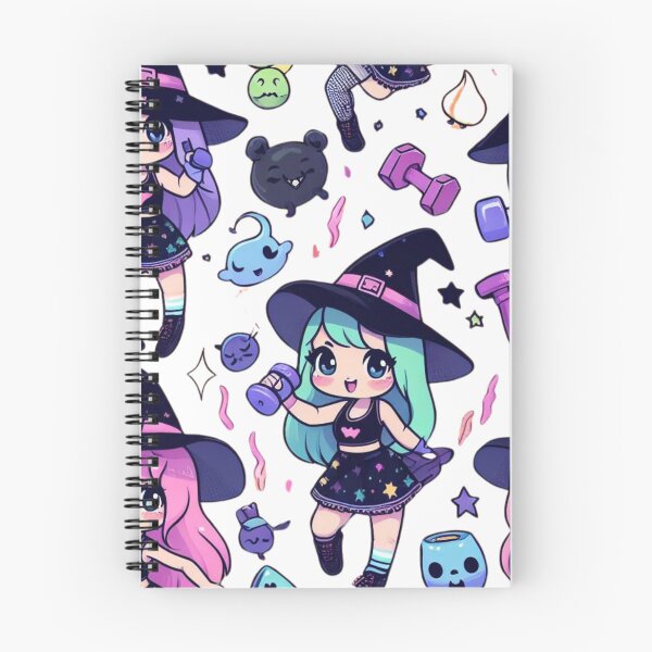 Item preview, Cute Workout Witch Clipart Drawing All Over Print designed and sold by Wolvescreate.