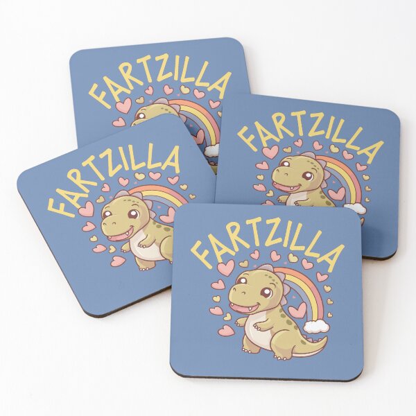 Item preview, Fartzilla - A cute baby dinosaur farting designed and sold by TaraGbear.