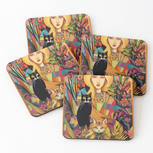 Item preview, Beautiful girl with a cat. designed and sold by Natalia-Vlad.