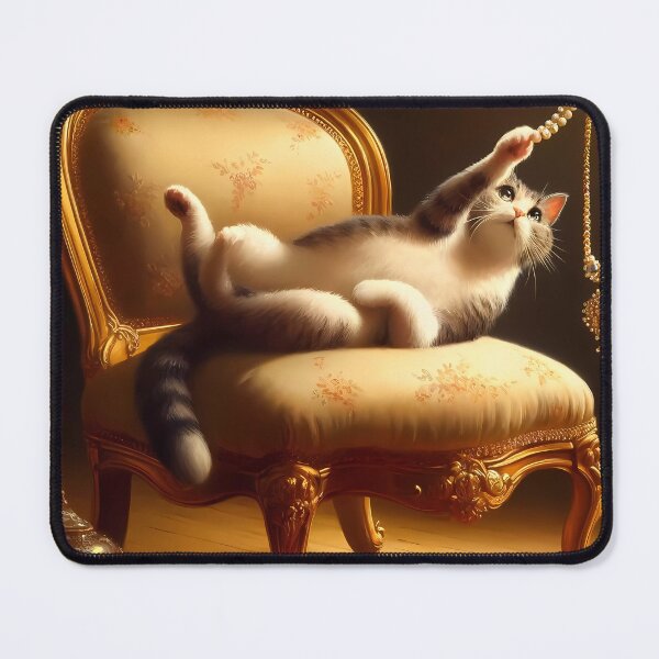 Item preview, Rococo Elegance: Cat and the Blue Gem Necklace designed and sold by DeenaDee.