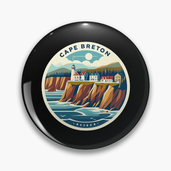 Item preview, Cape Breton Lighthouse Coastline Emblem designed and sold by Designowner.