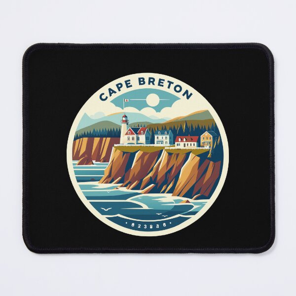 Aperçu de l'œuvre Emblème du littoral du phare du Cap-Breton créée et vendue par Designowner.