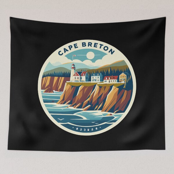 Item preview, Cape Breton Lighthouse Coastline Emblem designed and sold by Designowner.