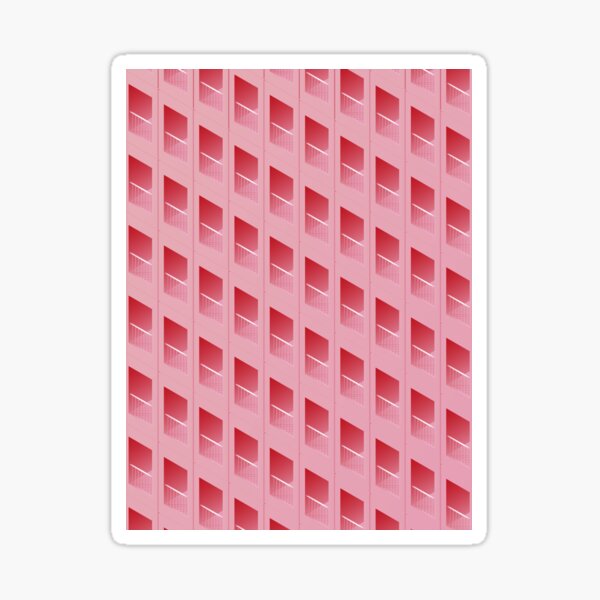 Pink Wafer Building Sticker