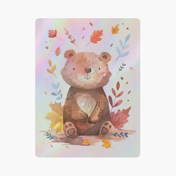 Vista previa del artículo con la obra «Oso del bosque», diseñado y vendido por PrintsByFrank.