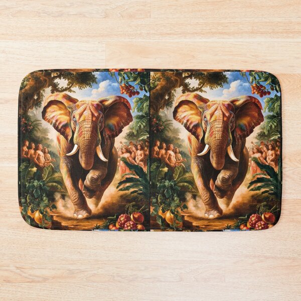 Item preview, Elephant Portrait. Elephant painting, wild elephant, elephant running, vintage elephant, Raphael style designed and sold by ElephantVibes.
