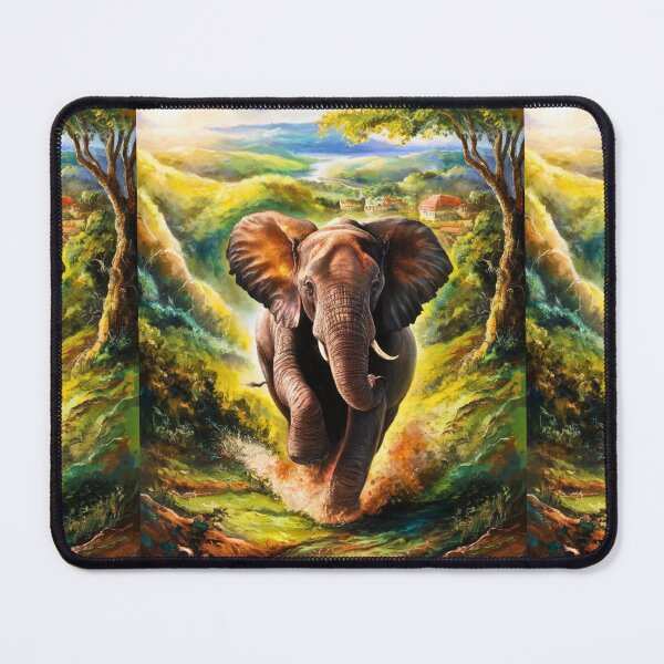 Item preview, Elephant Portrait. Elephant painting, wild elephant, running elephant, vintage elephant, Raphael style designed and sold by ElephantVibes.