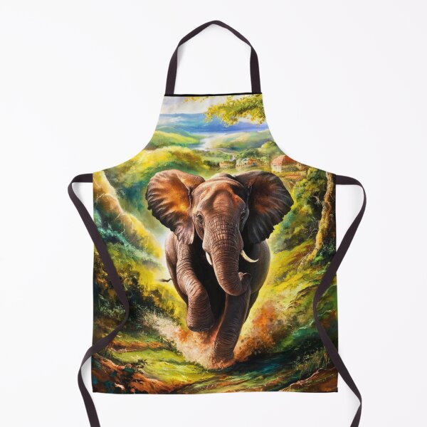 Item preview, Elephant Portrait. Elephant painting, wild elephant, running elephant, vintage elephant, Raphael style designed and sold by ElephantVibes.