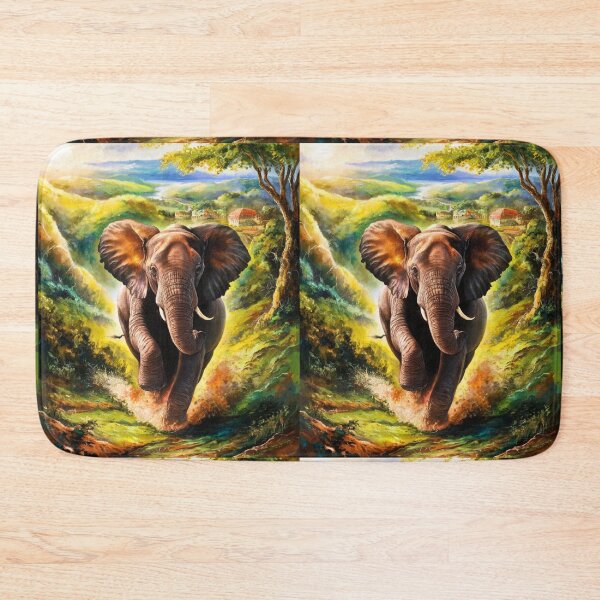 Item preview, Elephant Portrait. Elephant painting, wild elephant, running elephant, vintage elephant, Raphael style designed and sold by ElephantVibes.
