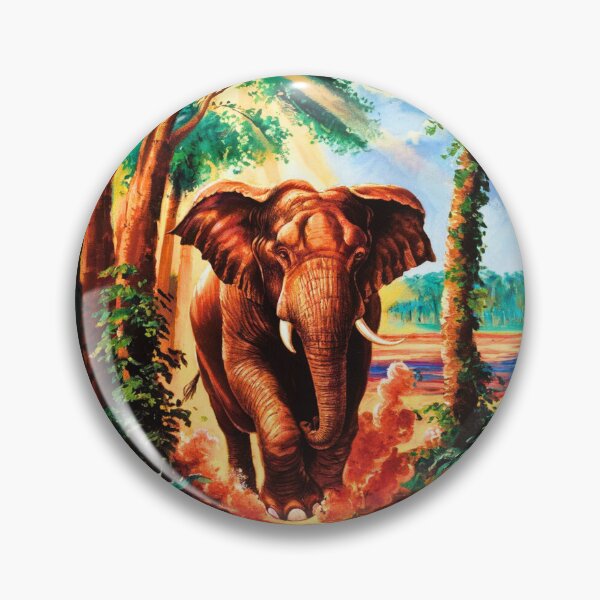 Item preview, Elephant Portrait. Elephant painting, wild elephant, running elephant, vintage elephant, Raphael style designed and sold by ElephantVibes.