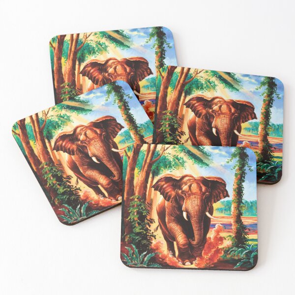 Item preview, Elephant Portrait. Elephant painting, wild elephant, running elephant, vintage elephant, Raphael style designed and sold by ElephantVibes.
