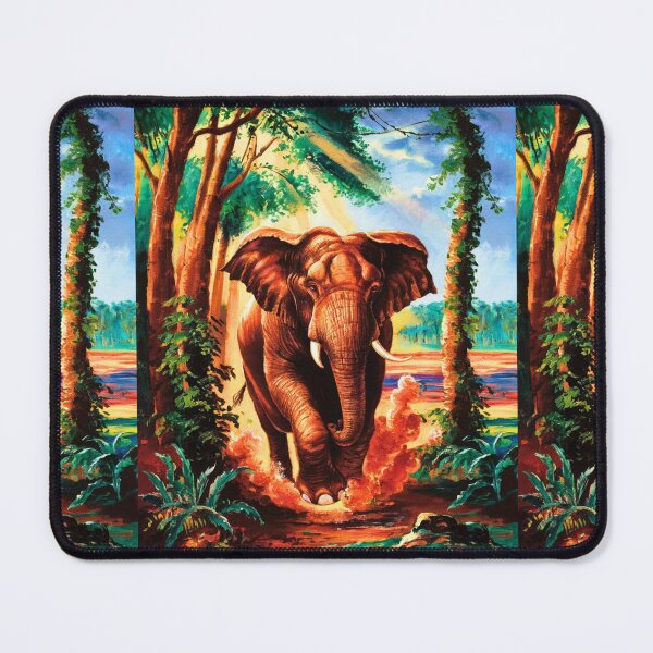 Item preview, Elephant Portrait. Elephant painting, wild elephant, running elephant, vintage elephant, Raphael style designed and sold by ElephantVibes.