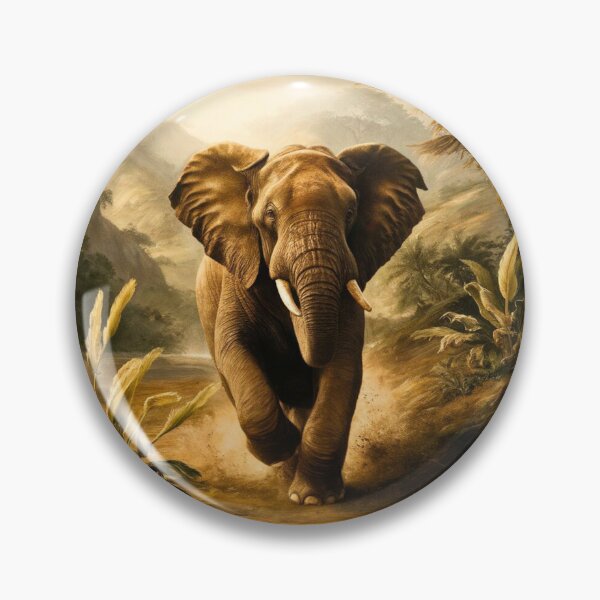 Item preview, Elephant Portrait. Elephant painting, wild elephant, running elephant, vintage elephant, Raphael style designed and sold by ElephantVibes.