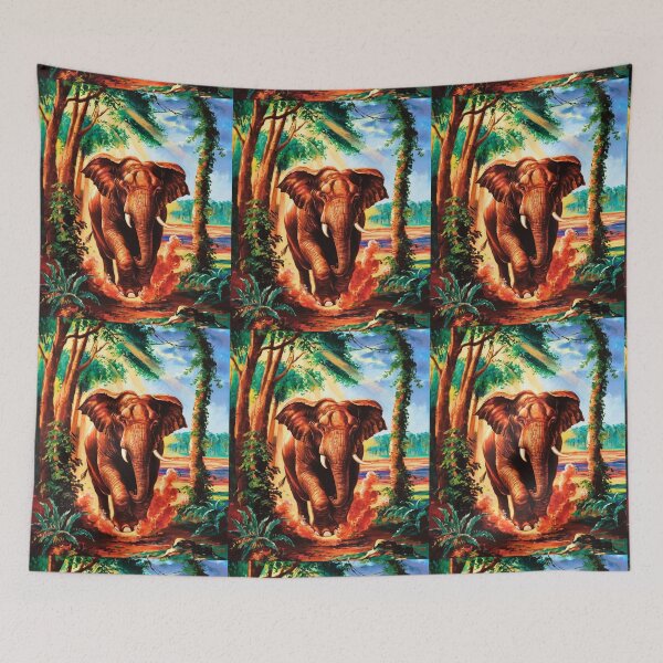 Item preview, Elephant Portrait. Elephant painting, wild elephant, running elephant, vintage elephant, Raphael style designed and sold by ElephantVibes.