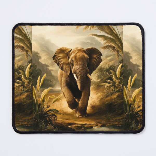 Item preview, Elephant Portrait. Elephant painting, wild elephant, running elephant, vintage elephant, Raphael style designed and sold by ElephantVibes.
