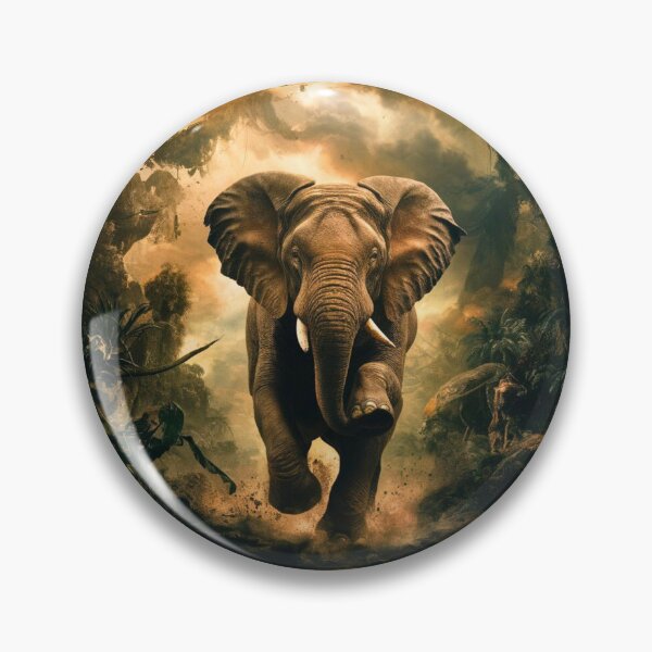 Item preview, Elephant Portrait. Elephant painting, wild elephant, running elephant, vintage elephant, Raphael style designed and sold by ElephantVibes.