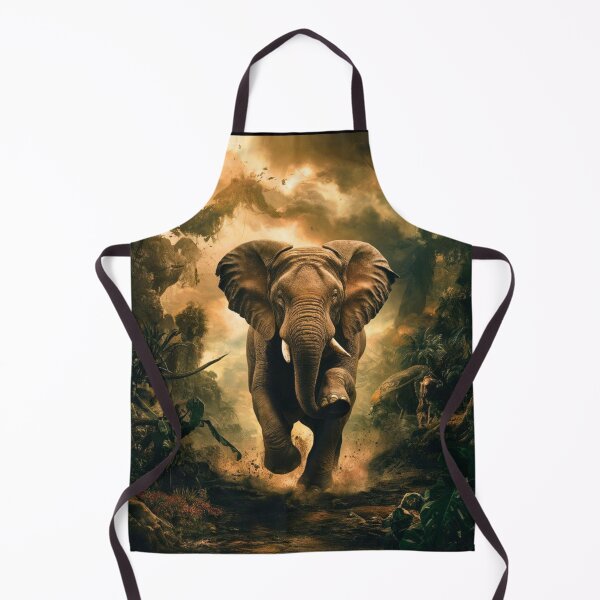 Item preview, Elephant Portrait. Elephant painting, wild elephant, running elephant, vintage elephant, Raphael style designed and sold by ElephantVibes.