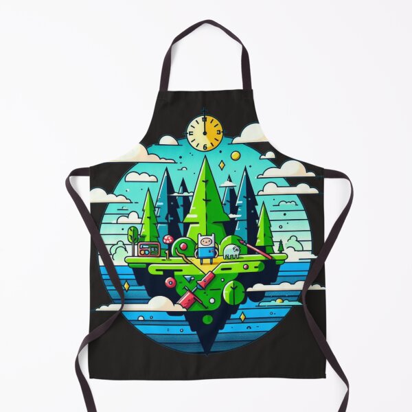 Item preview, Adventure Time Finn the Human - Floating Island and Magic Clock: Fantasy Illustration with Lovely Characters designed and sold by Hive Threadless.