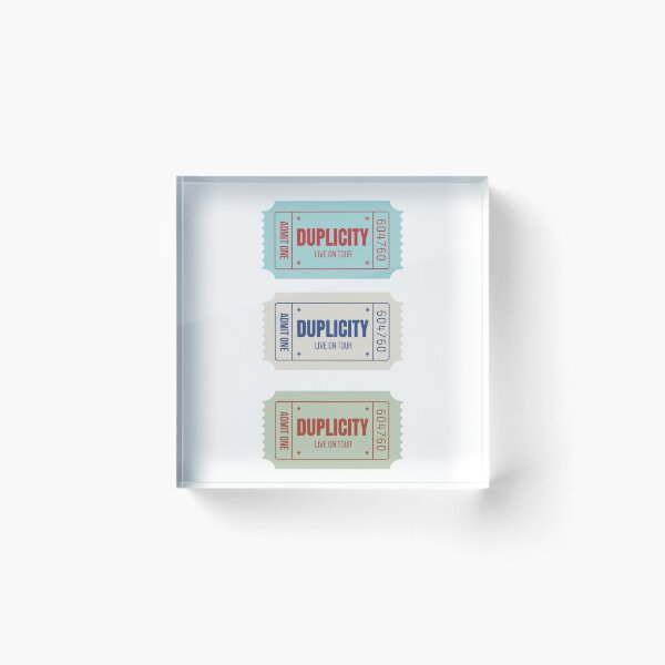 Item preview, duplicity live on tour ticket - sticker pack designed and sold by vlctorlam.