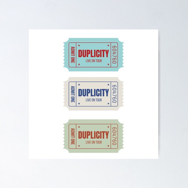 Item preview, duplicity live on tour ticket - sticker pack designed and sold by vlctorlam.