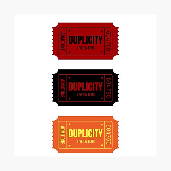 Item preview, duplicity live on tour ticket - sticker pack designed and sold by vlctorlam.