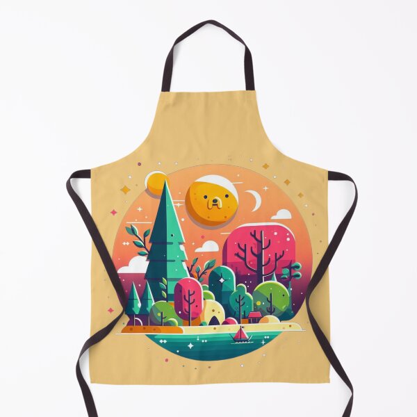 Item preview, Adventure Time Jack the Dog Luna - Enchanted Landscape: Nature Art and Smiling Moon - Colorful and Magical Illustration designed and sold by Hive Threadless.