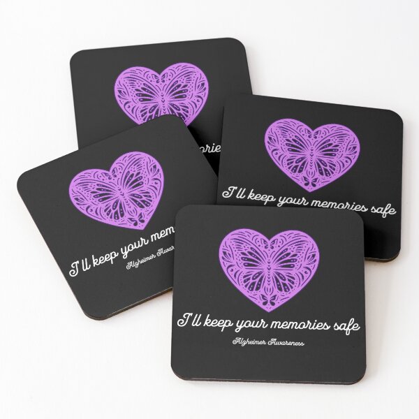 Aperçu de l'œuvre Je me souviendrai des papillons violets de sensibilisation à la maladie d'Alzheimer créée et vendue par KloverDesigns.
