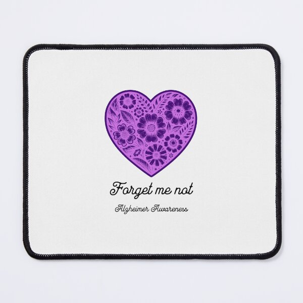 Item preview, Forget me not Alzheimer Awareness Purple Heart Butterflies designed and sold by KloverDesigns.