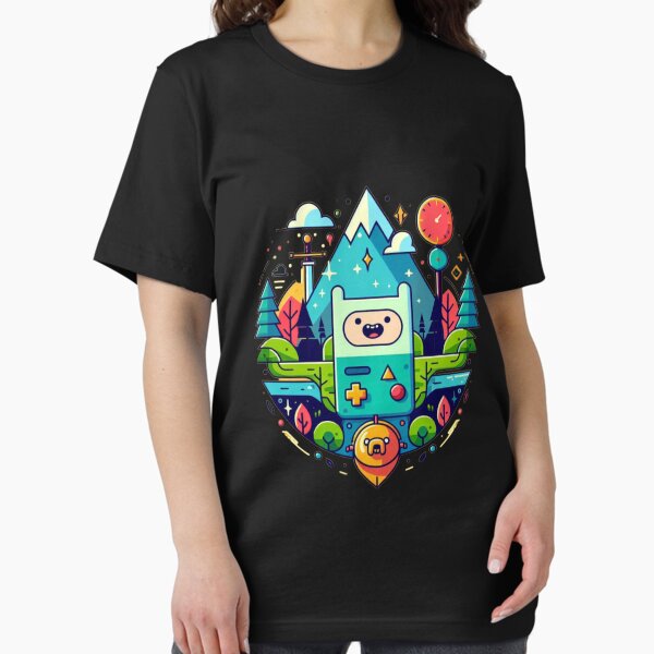 Artikel-Vorschau von Adventure Time Finn der Mensch, Jack der Hund und BMO – Magical Adventures: Adventure Time-Kunst mit Finn und Jake in der verzauberten Landschaft, designt und verkauft von Hive Threadless.