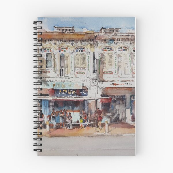 Item preview, Buststop, shophouse Joo Chiat, watercolor  designed and sold by Almondtree.