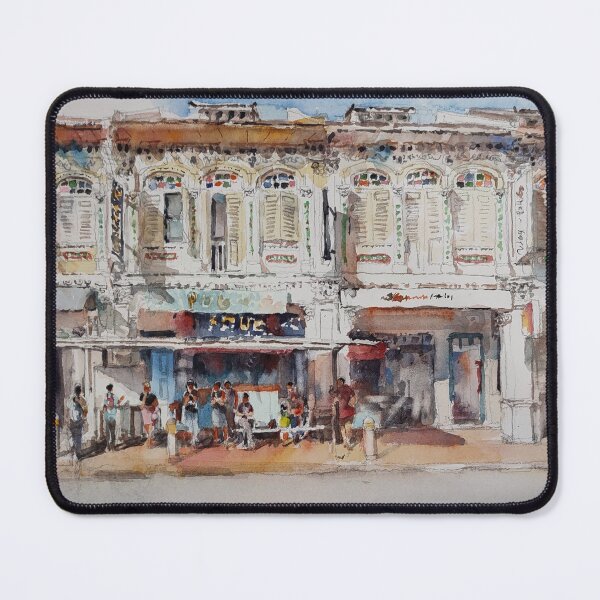 Item preview, Buststop, shophouse Joo Chiat, watercolor designed and sold by Almondtree.