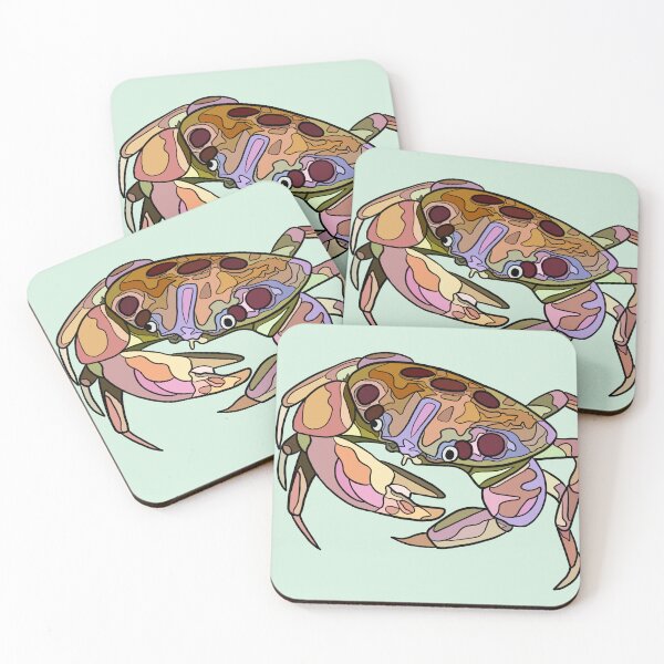 Item preview, Calico Box Crab (Hepatus epheliticus) Doodle designed and sold by ArtbyDLP.