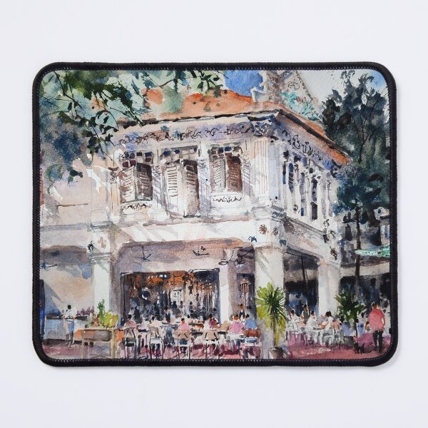 Item preview, Cafe Shophouse, Joochiat, watercolor designed and sold by Almondtree.